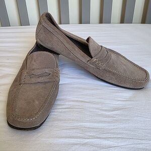 Laurent Effel Made In Italy Men's Brown Suede Penny Loafers Size 10.5